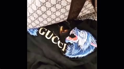 does gucci burn their clothes